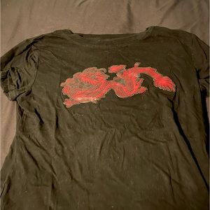 Dragon printed SHEIN top